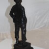 Boy standing Bronze Statue -  Size: 7.5"L x 7.5"W x 23.5"H.