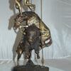 Buffalo Horse by Remington Bronze Statue -  Size: 14"L x 6"W x 20"H.