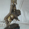 Buffalo Horse by Remington Bronze Statue -  Size: 14"L x 6"W x 20"H.