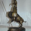 Buffalo Horse by Remington Bronze Statue -  Size: 14"L x 6"W x 20"H.