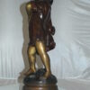 Boy standing Bronze Statue on Marble base -  Size: 10"L x 12"W x 26"H.