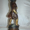 Boy standing Bronze Statue on Marble base -  Size: 10"L x 12"W x 26"H.