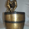 Two boys on a bucket self-contained fountain bronze statue -  16" x 16" x 29"H.