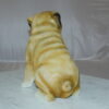 Pug Dog Bronze Statue -  Size: 12"L x 6"W x 11"H.