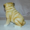 Pug Dog Bronze Statue -  Size: 12"L x 6"W x 11"H.