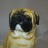 Pug Dog Bronze Statue -  Size: 12"L x 6"W x 11"H.