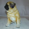 Pug Dog Bronze Statue -  Size: 12"L x 6"W x 11"H.