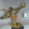 Double Monterey Bronze Statue -  Size: 14"L x 24"W x 21"H.