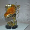 Double Monterey Bronze Statue -  Size: 14"L x 24"W x 21"H.