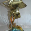 Double Monterey Bronze Statue -  Size: 14"L x 24"W x 21"H.