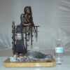 Judith Bronze Statue on Amethyst stone by Vidal -  Size: 16"L x 10"W x 18"H.