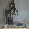 Judith Bronze Statue on Amethyst stone by Vidal -  Size: 16"L x 10"W x 18"H.