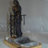 Judith Bronze Statue on Amethyst stone by Vidal -  Size: 16"L x 10"W x 18"H.