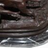 Hunting man on horse Bronze Statue -  Size: 16"L x 8"W x 14"H.