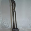 Male Female Abstract Bronze Statue -  Size: 6"L x 8"W x 31"H.