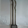 Male Female Abstract Bronze Statue -  Size: 6"L x 8"W x 31"H.