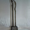 Male Female Abstract Bronze Statue -  Size: 6"L x 8"W x 31"H.