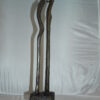 Male Female Abstract Bronze Statue -  Size: 6"L x 8"W x 31"H.