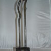 Male Female Abstract Bronze Statue -  Size: 6"L x 8"W x 31"H.