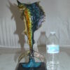 Single Sailfish Bronze Statue -  Size: 6"L x 6"W x 15"H.