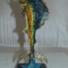 Single Sailfish Bronze Statue -  Size: 6"L x 6"W x 15"H.