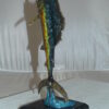 Single Sailfish Bronze Statue -  Size: 6"L x 6"W x 15"H.