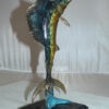 Single Sailfish Bronze Statue -  Size: 6"L x 6"W x 15"H.