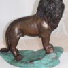 Lion Standing Bronze Statue -  Size: 26"L x 10"W x 25"H.