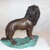 Lion Standing Bronze Statue -  Size: 26"L x 10"W x 25"H.