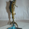 Single Sailfish Bronze Statue -  Size: 6"L x 6"W x 15"H.