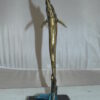 Single Sailfish Bronze Statue -  Size: 6"L x 6"W x 15"H.