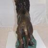 Lion Standing Bronze Statue -  Size: 26"L x 10"W x 25"H.