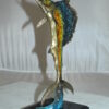 Single Sailfish Bronze Statue -  Size: 6"L x 6"W x 15"H.