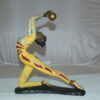 Ballet Dancer with a Ball Bronze Statue -  Size: 12"L x 6"W x 14"H.