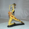 Ballet Dancer with a Ball Bronze Statue -  Size: 12"L x 6"W x 14"H.