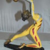 Ballet Dancer with a Ball Bronze Statue -  Size: 12"L x 6"W x 14"H.