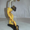 Ballet Dancer with a Ball Bronze Statue -  Size: 12"L x 6"W x 14"H.