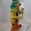 Clown Standing with Saxophone Bronze Statue -  Size: 20"L x 15"W x 36"H.