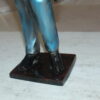 Boy Playing the Flute Bronze Statue -  Size: 5"L x 10"W x 19"H.