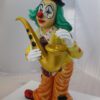 Clown Standing with Saxophone Bronze Statue -  Size: 20"L x 15"W x 36"H.