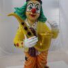 Clown Standing with Saxophone Bronze Statue -  Size: 20"L x 15"W x 36"H.