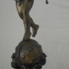 Angel on Earth Bronze Statue -  Size: 10"L x 13"W x 32"H.