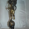 Angel on Earth Bronze Statue -  Size: 10"L x 13"W x 32"H.