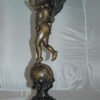 Angel on Earth Bronze Statue -  Size: 10"L x 13"W x 32"H.