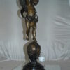 Angel on Earth Bronze Statue -  Size: 10"L x 13"W x 32"H.