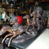 War party Bronze Statue by Carl Cauba -  Size: 39"L x 10"W x 15"H.