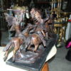 War party Bronze Statue by Carl Cauba -  Size: 39"L x 10"W x 15"H.