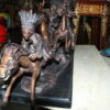 War party Bronze Statue by Carl Cauba -  Size: 39"L x 10"W x 15"H.