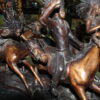 War party Bronze Statue by Carl Cauba -  Size: 39"L x 10"W x 15"H.