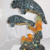 Manatees swimming - large Bronze Statue -  Size: 18"L x 28"W x 38"H.